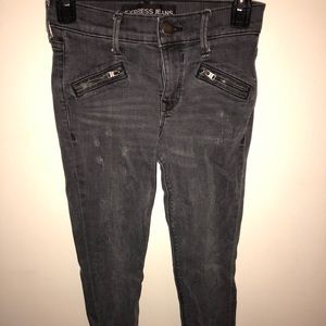 Express dark Denim distressed jeans
